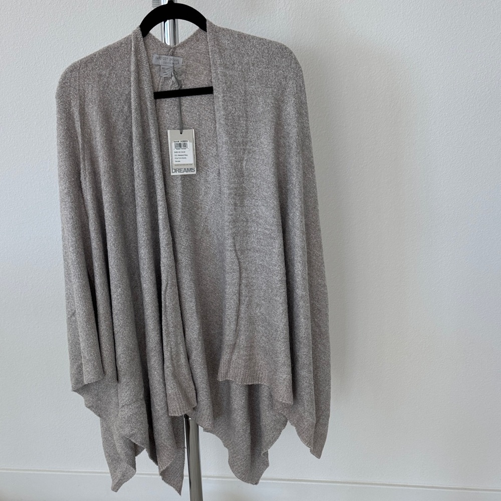 Barefoot Dreams CozyChic Weekend Wrap, Pewter, NWT